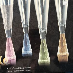 Assorted Color Champagne Flutes Set